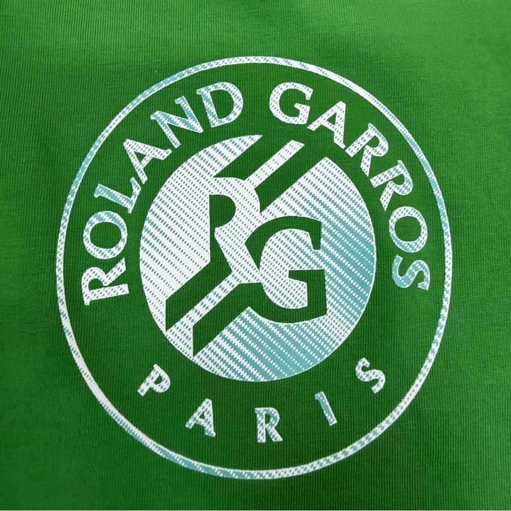 Roland Garros x Lacoste Size XXL Green Ultra Dry Crew Neck T- Shirt French Open - Picture 7 of 11